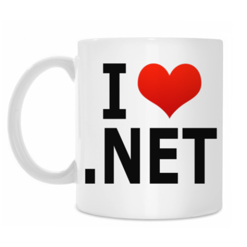 Кружка с принтом I love .NET
