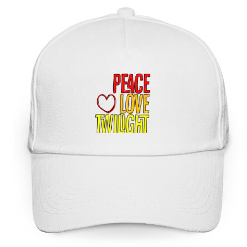 Кепка бейсболка с принтом Peace Love Twilight