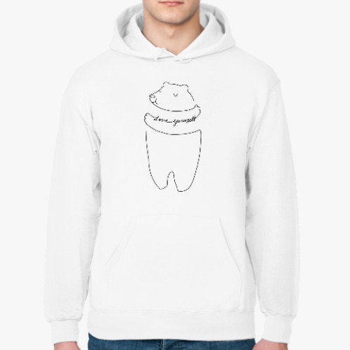 Толстовка худи с принтом Love Yourself!