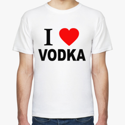 Футболка с принтом i love vodka
