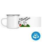 Кружка металлическая белая (круговая запечатка)