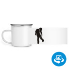 Кружка металлическая белая (круговая запечатка)