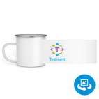 Кружка металлическая белая (круговая запечатка)