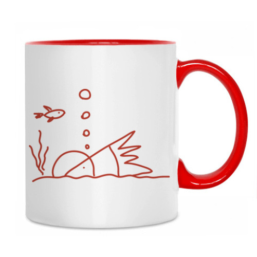 Кружка с принтом Ёж-подводник