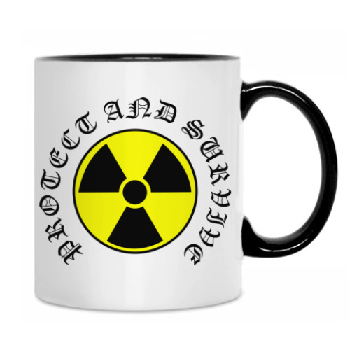 Кружка с принтом Protect and survive