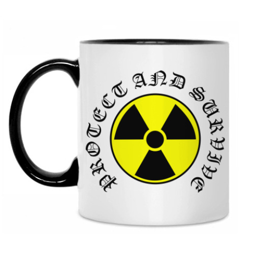 Кружка с принтом Protect and survive