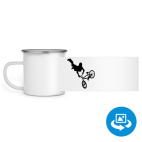 Кружка металлическая белая (круговая запечатка)