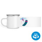 Кружка металлическая белая (круговая запечатка)