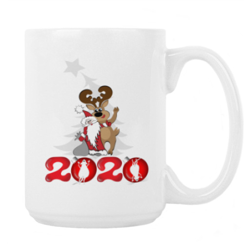 Кружка с принтом Новый год