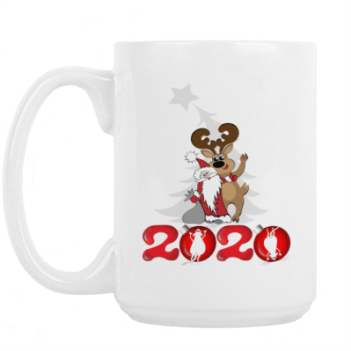 Кружка с принтом Новый год