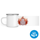 Кружка металлическая белая (круговая запечатка)