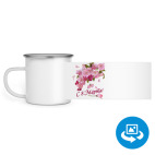 Кружка металлическая белая (круговая запечатка)