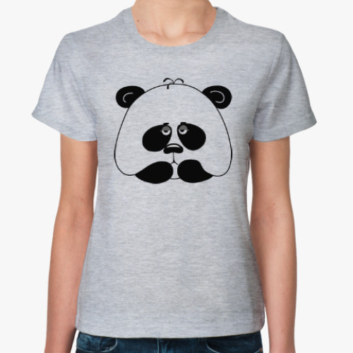 Женская футболка Грустная панда