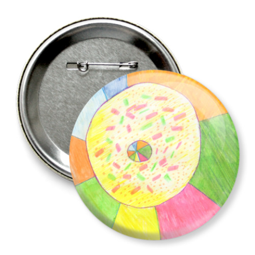 Значок 75мм с принтом 'Булка'