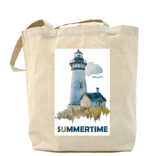 Сумка шоппер с принтом Маяк-1