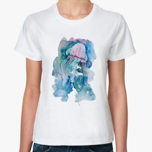 Классическая футболка Медуза на глубине