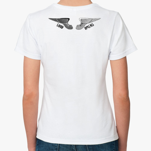 Классическая футболка с принтом На своей стороне - Good Omens