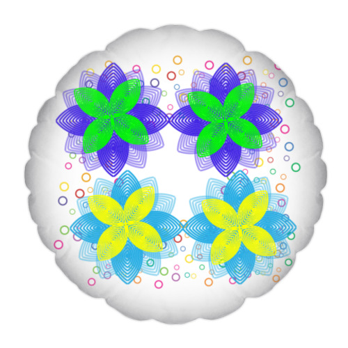 Подушка Flower abstraction