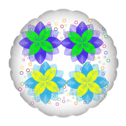 Подушка Flower abstraction
