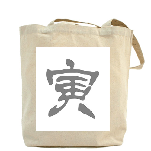 Сумка шоппер с принтом Иероглиф