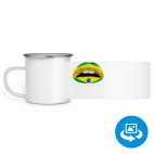 Кружка металлическая белая (круговая запечатка)