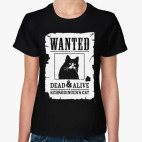 Классическая женская футболка Кот Шрёдингера