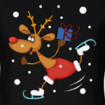 Олень на коньках