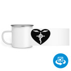 Кружка металлическая белая (круговая запечатка)