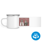 Кружка металлическая белая (круговая запечатка)