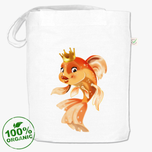 Сумка шоппер с принтом  Золотая рыбка