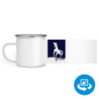 Кружка металлическая белая (круговая запечатка)