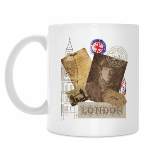 Кружка с принтом Лондон-Шерлок