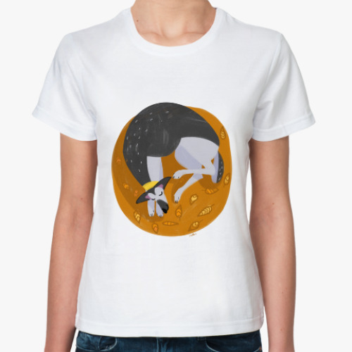 Классическая футболка Спящая восточноевропейская овчарка