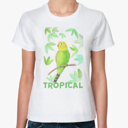 Классическая футболка попугай
