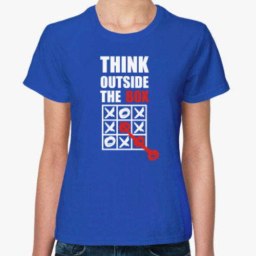 Женская футболка Think outside the box