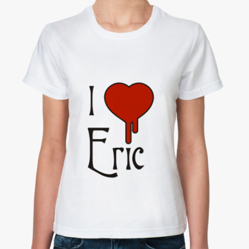 Классическая футболка с принтом   'I Love Eric'