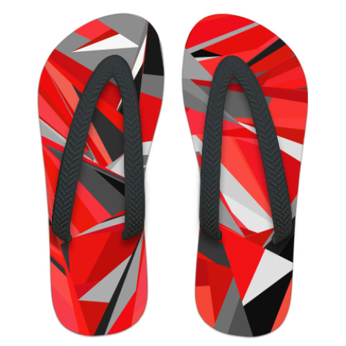 Шлепанцы (сланцы) с принтом Анархист арт