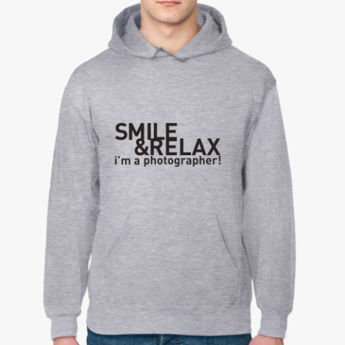 Толстовка худи с принтом Smile&Relax