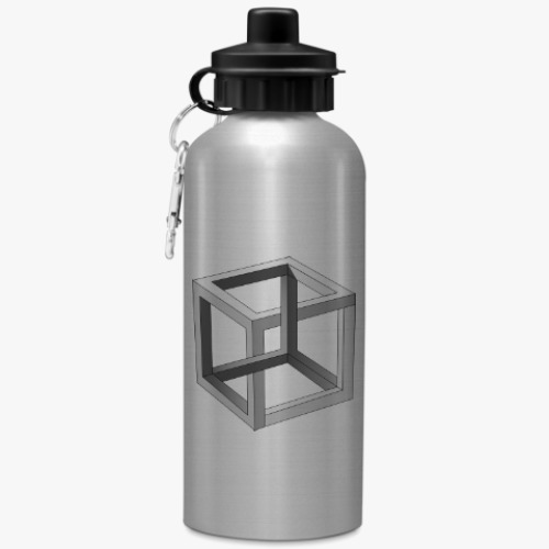 Спортивная бутылка/фляжка Невозможный Куб 3D