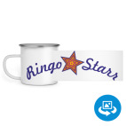 Кружка металлическая белая (круговая запечатка)