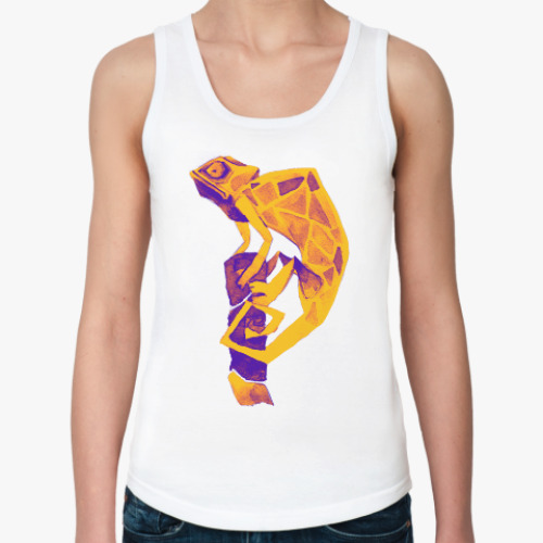 Женская майка с принтом Хамелеон
