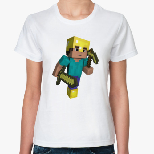 Классическая футболка Minecraft мир: Нуб