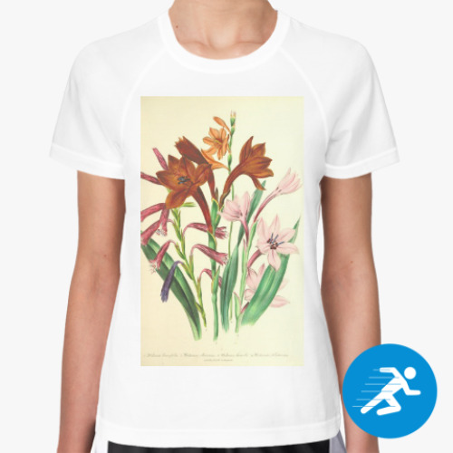 Женская спортивная футболка Букет лилий (винтаж)