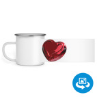 Кружка металлическая белая (круговая запечатка)