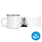 Кружка металлическая белая (круговая запечатка)