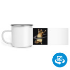 Кружка металлическая белая (круговая запечатка)