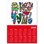 Календарь A2 2026, красный Я несу чушь