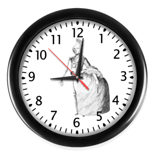 Настенные часы с принтом Дама