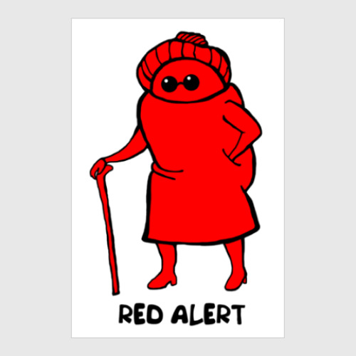 Постер Бабушка 'Red alert'