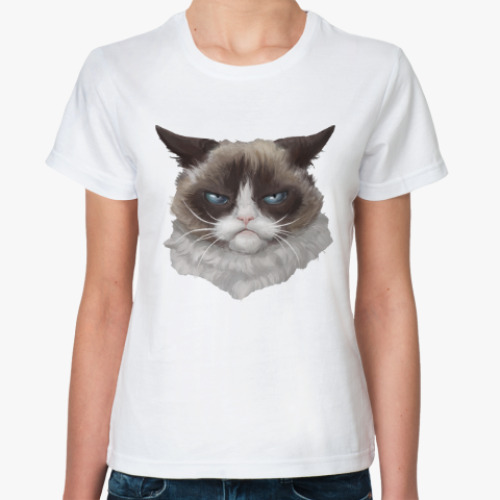 Классическая футболка Grumpy Cat / Сердитый Кот